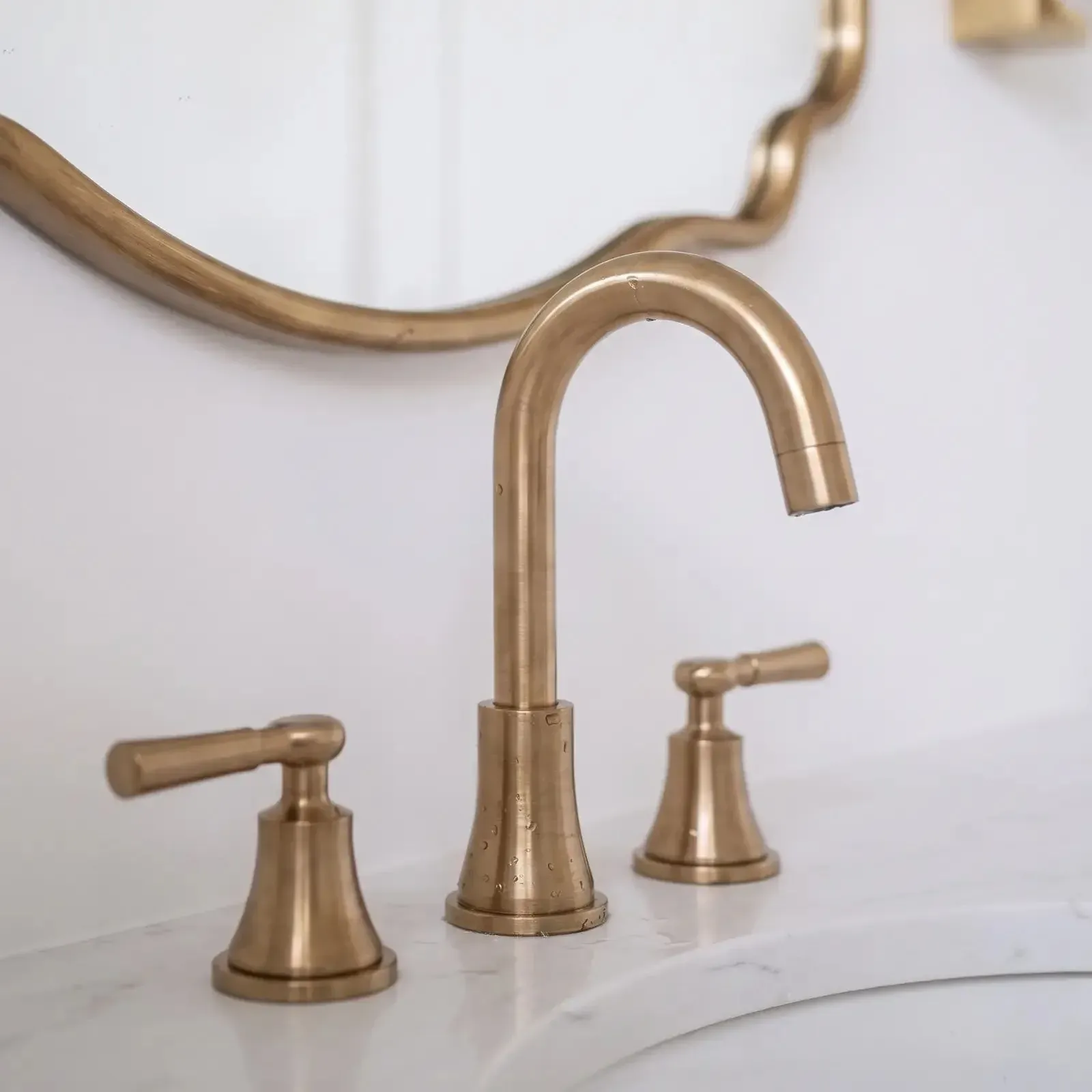 Unlacquered brass faucet sample
