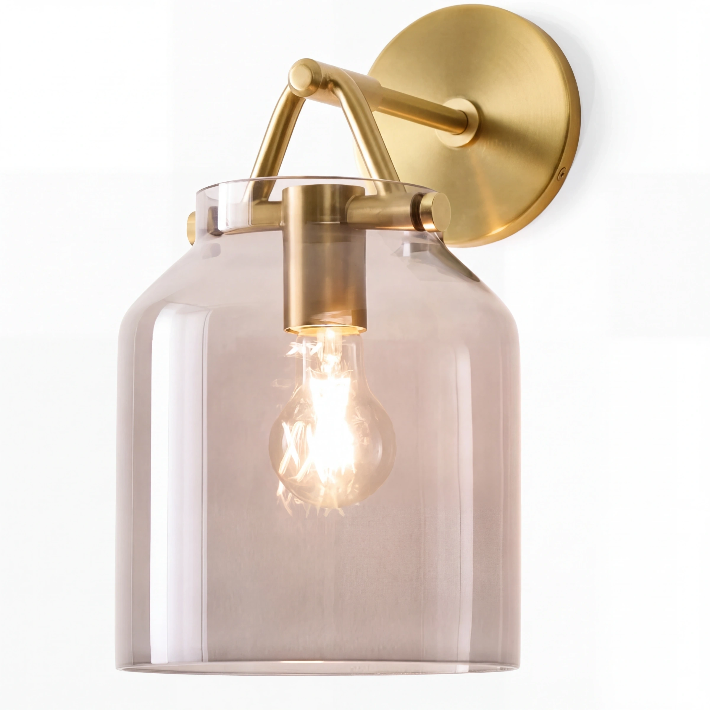 Wall sconce beside the bed