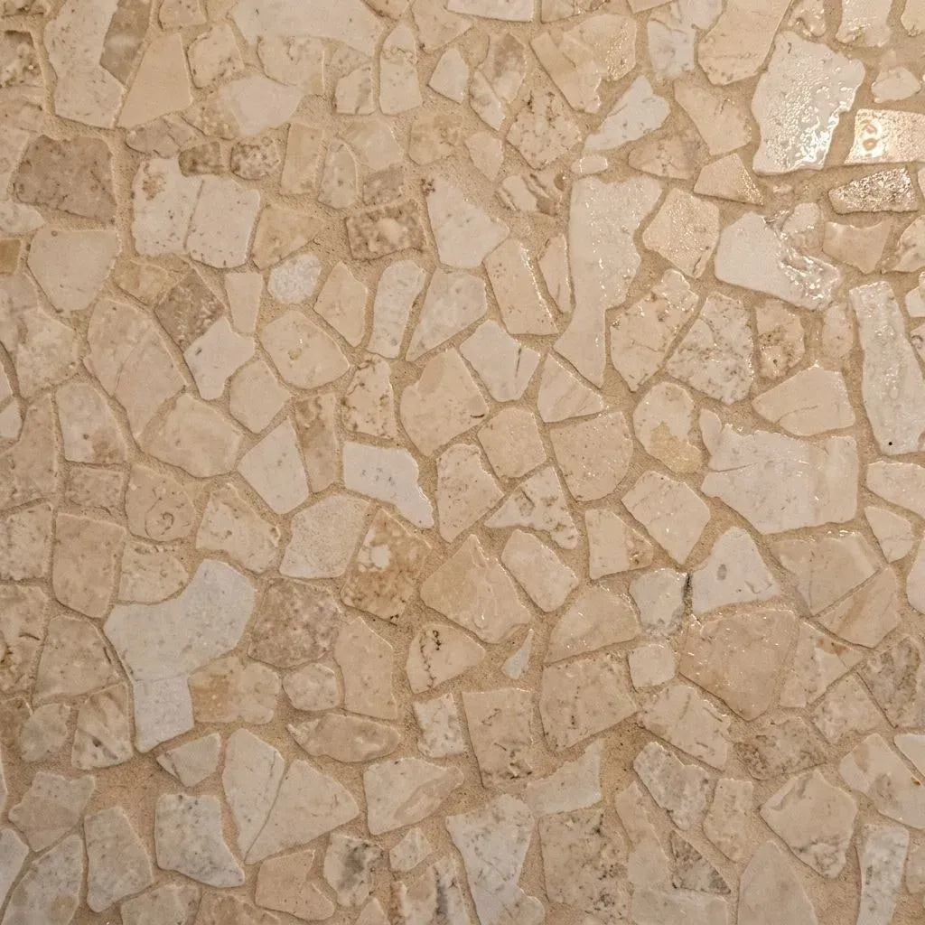 River rock mosaic sample
