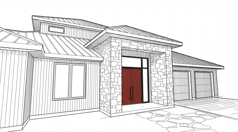 Barton Hills exterior design sketch