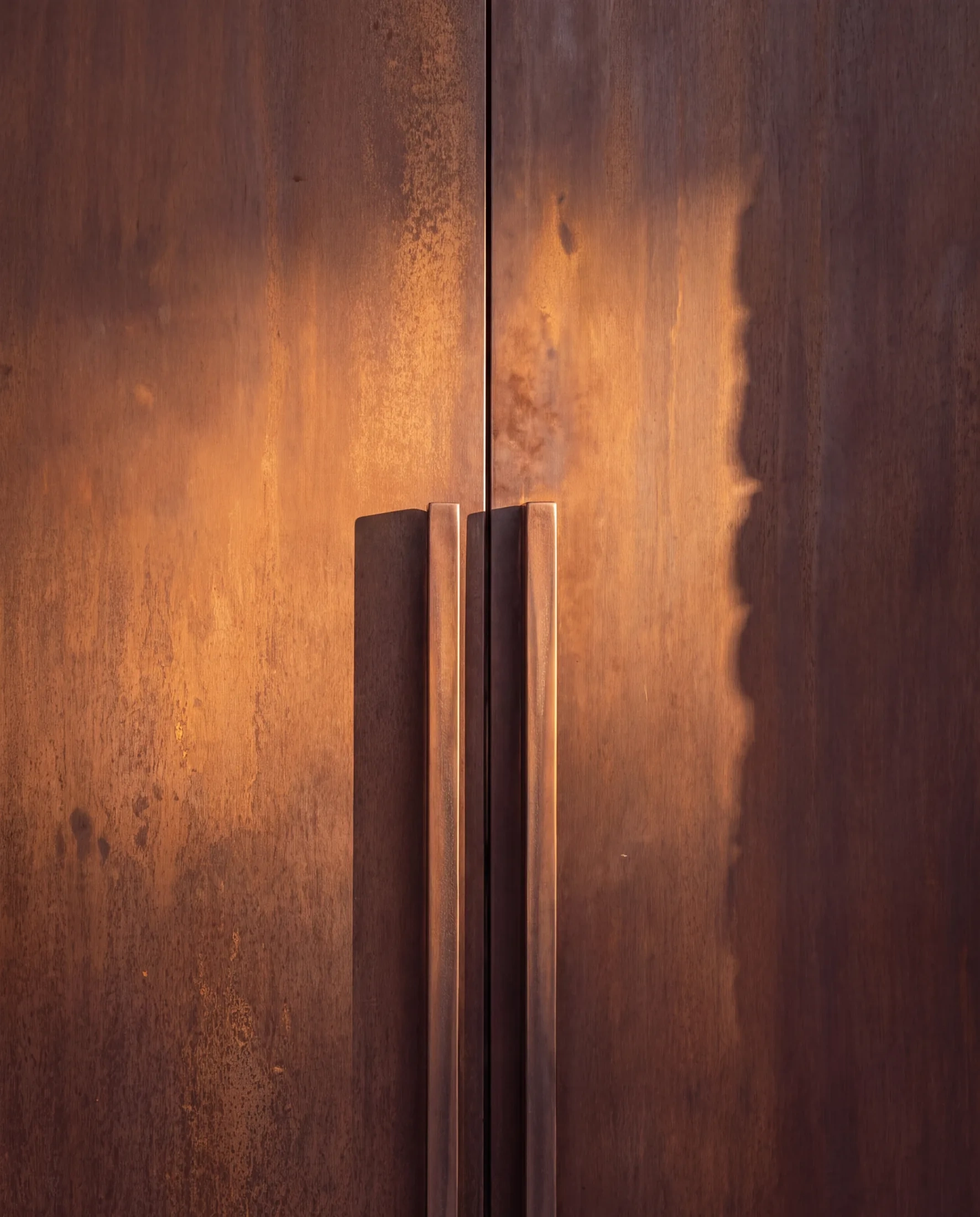 Corten steel entry doors sample