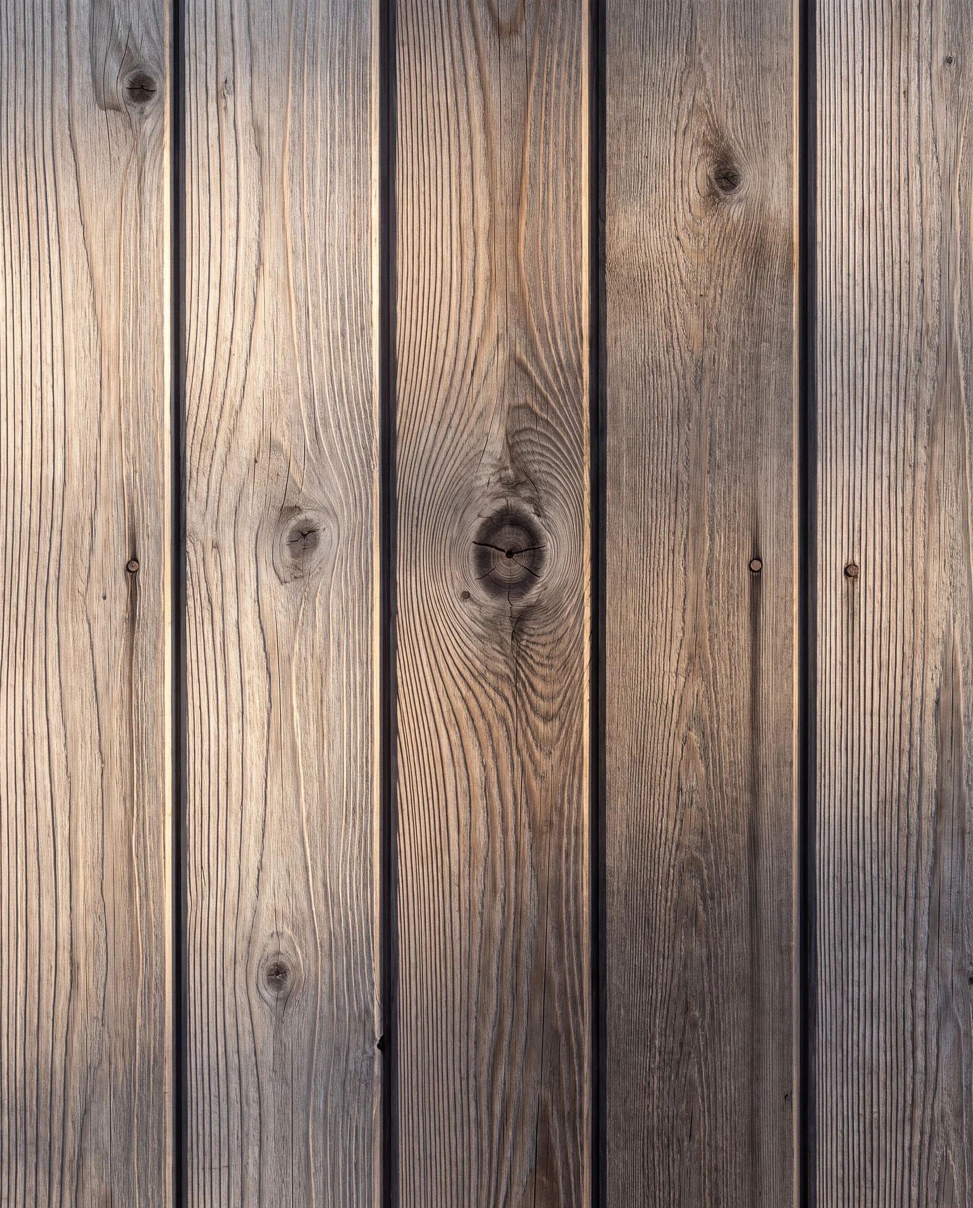 Silver-gray Kebony siding sample