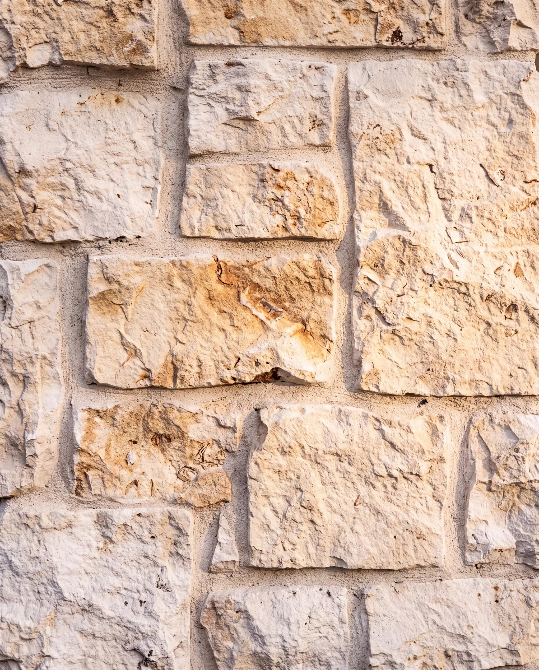 Limestone facade sample