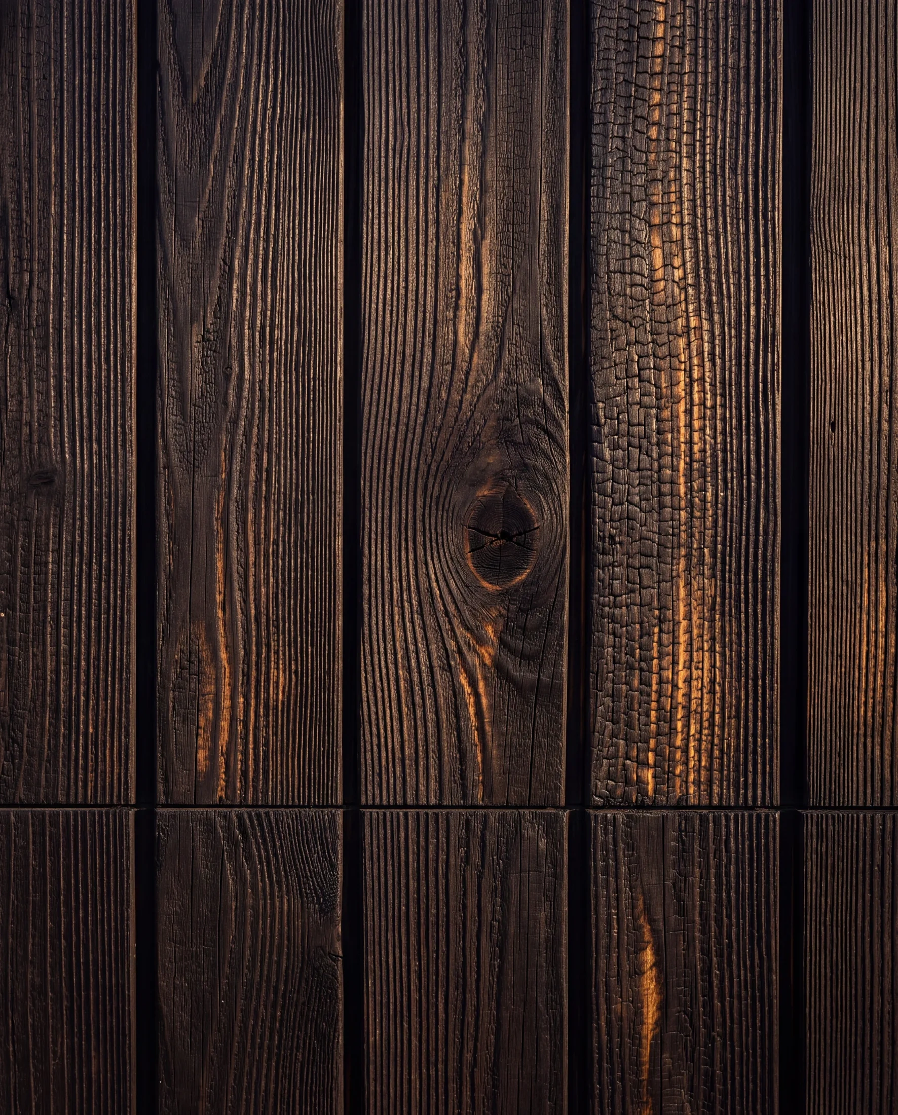 Shou sugi ban garage doors sample