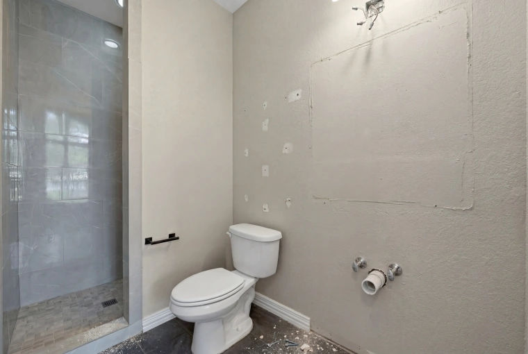 Zilker bathroom construction 3