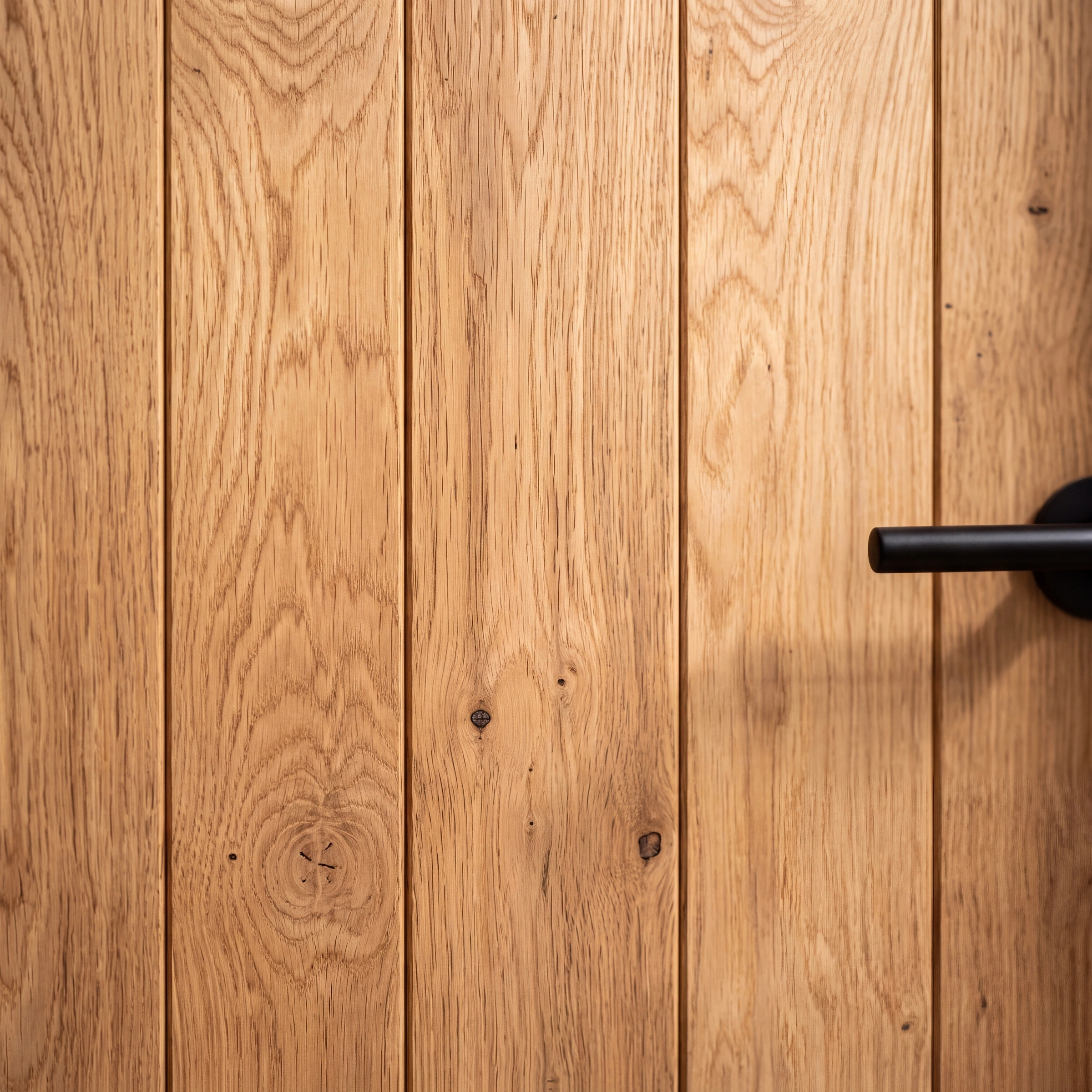 Handcrafted solid-core door detail