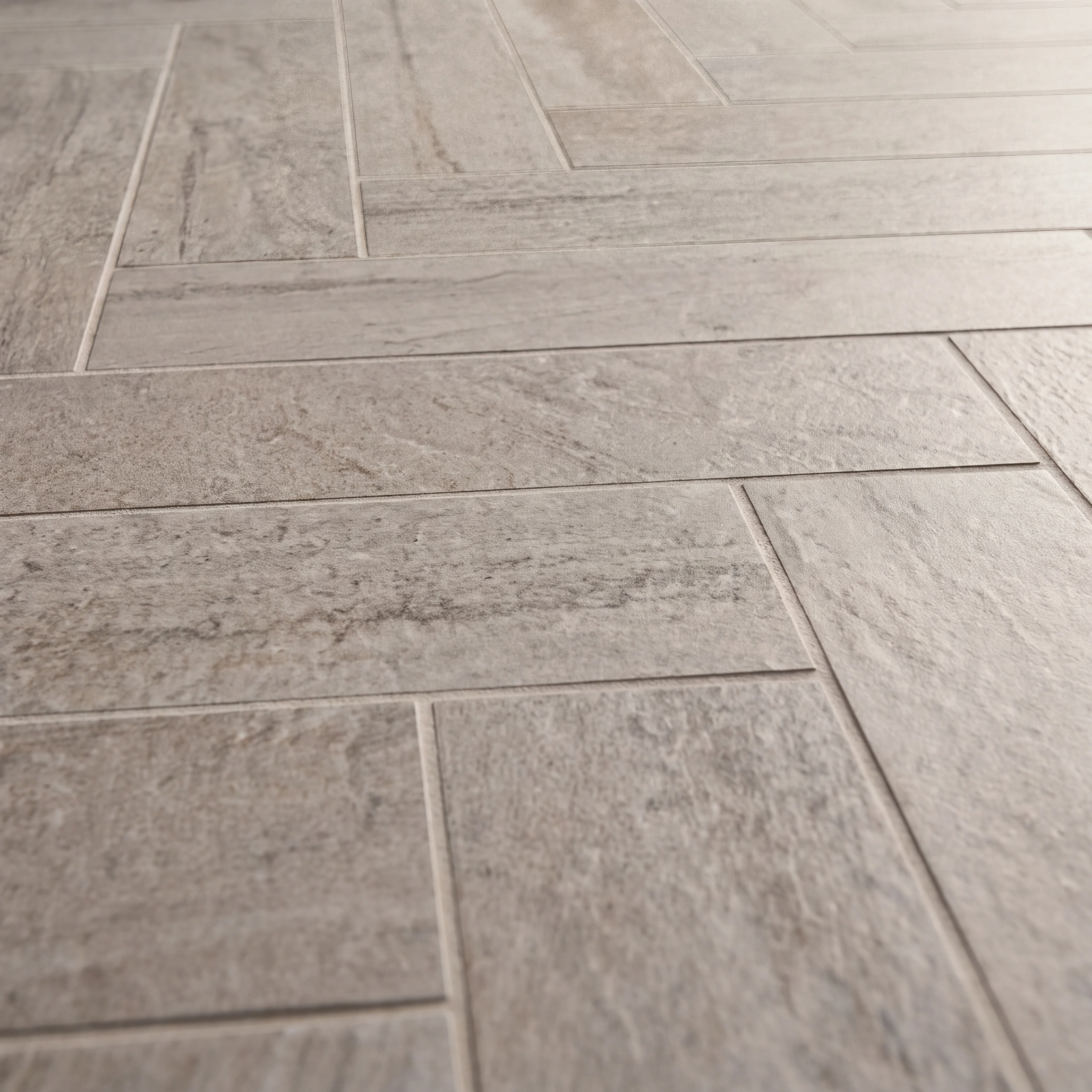 Herringbone tile flooring sample